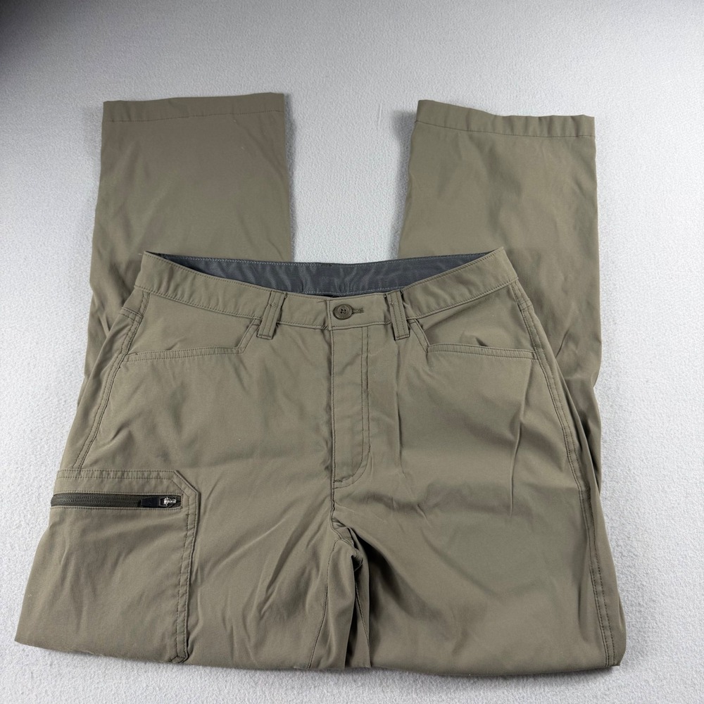 Eddie Bauer Mens Guide Pro Hiking Pants Slate Green 32x30 Straight Leg Outdoor